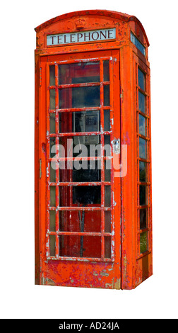 Grunge britische Telefonzelle. Stockfoto