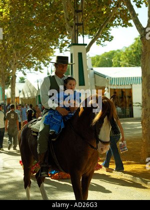 Szenen aus dem Festival von San Miiguel in Arco De La Frontera, Andalusien, Spanien Stockfoto