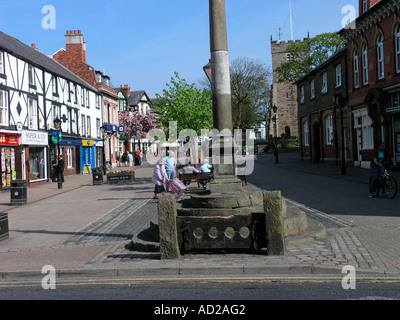 Die Bestände in der Market Square Poulton le Fylde Stockfoto