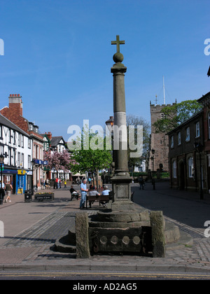Die Bestände in der Market Square Poulton le Fylde Stockfoto