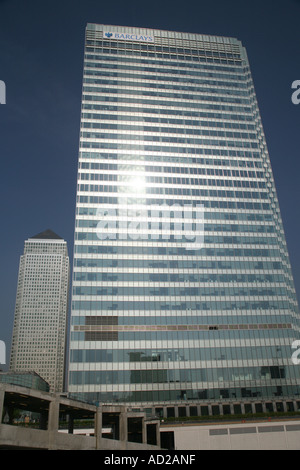 Citibank, Barclays und One Canada Square im Canary Wharf, London England Stockfoto