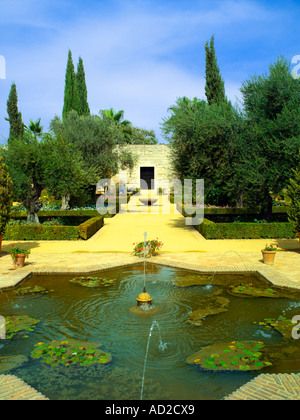 Gärten des Alcazar in Jerez Stockfoto