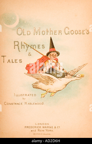 Titelseite von Old Mother Goose s Reime und Geschichten Stockfoto