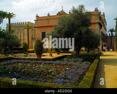 Alcazar-Schlossgarten in Jerez Stockfoto