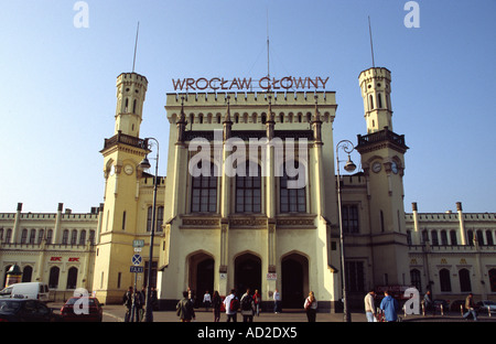 Der Hauptbahnhof Wroclaw Glowny in Wroclaw, Polen Stockfoto