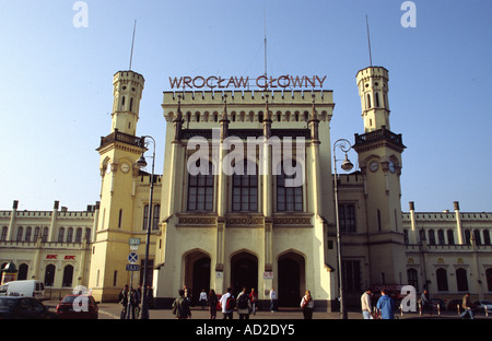 Der Hauptbahnhof Wroclaw Glowny in Wroclaw, Polen Stockfoto