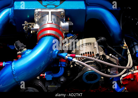 Führerschein erhältlich unter MaximImages.com - maßgeschneiderte Lokomotive aus nächster Nähe Stockfoto
