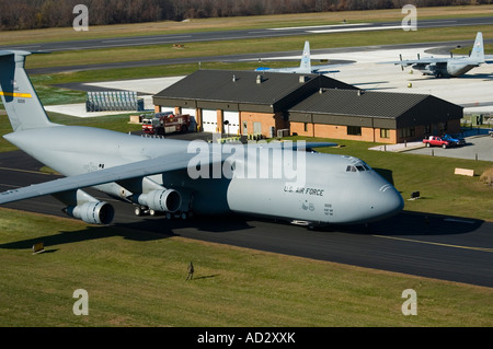 Luftaufnahme der Vereinigte Staaten Luftwaffe Vorbereitung von New Castle County Flughafen Stockfoto