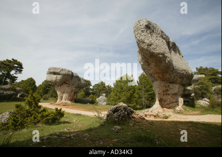 Naturpark Ciudad Encantada in Cuenca Stockfoto