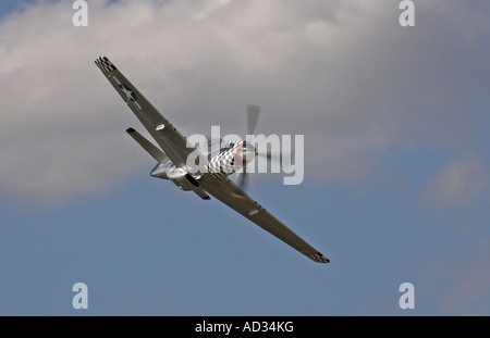 Commonwealth Aircraft Corp CA 18 Mk22 Mustang (Nordamerika) P - 51D im Flug am Breighton Flugplatz Stockfoto