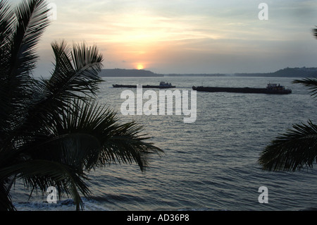 Sonnenuntergang, entnommen dem Marriot Resorthotel Goa Indien genommen auf eine Nikon D2X auf 18 05 06 Stockfoto