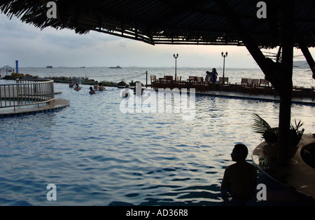 Sonnenuntergang, entnommen dem Marriot Resorthotel Goa Indien genommen auf eine Nikon D2X auf 18 05 06 Stockfoto