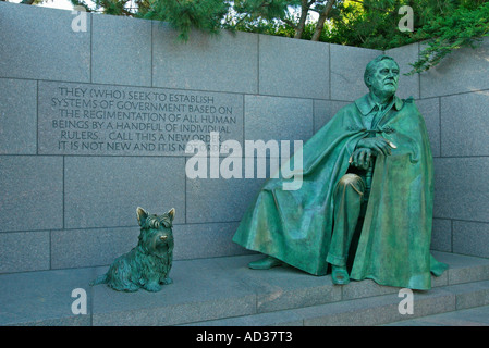 Statue des Präsidenten Franklin Delano Roosevelt in der FDR-Gedenkstätte an der national Mall in Washington, D.C., USA Stockfoto