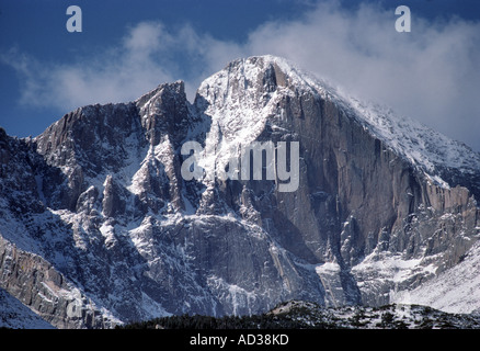 Der Gipfel des Longs Peak in den Rocky Mountains in Colorado Stockfoto