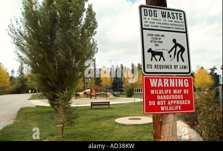 Stadtpark. Pinedale. Wyoming State. USA Stockfoto