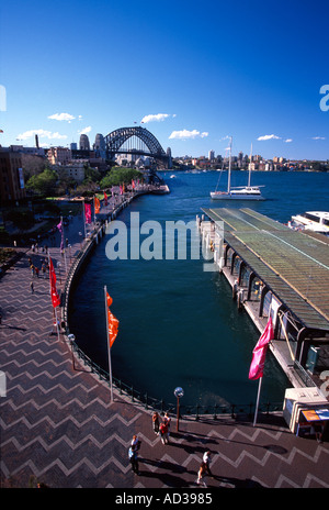 Circular Quay Harbour Bridge Sydney Harbour Australien Stockfoto