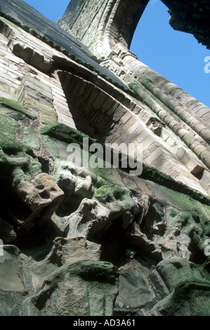 Kelso Abbey abstrakte Sicht auf der Suche nach innen Turm Kelso die Grenzen Schottland Stockfoto