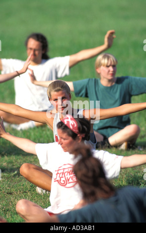 Bewegung im Freien und aerobe Kategorie in Stockholm City park Stockfoto