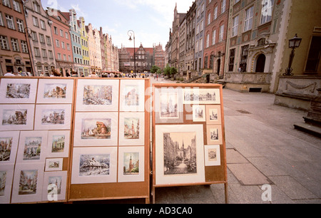Long Street Altstadt Danzig Polen Stockfoto
