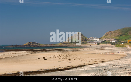 St Ouens Bucht Jersey Stockfoto