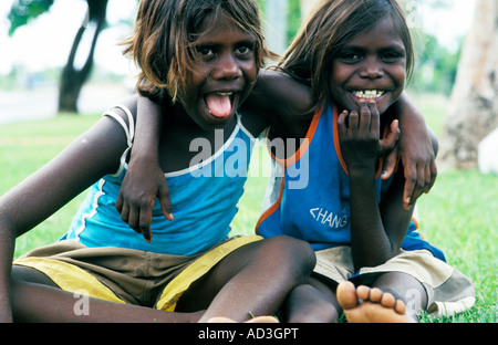 Aborigine-Kinder in Katherine, northern Territory, Australien Stockfoto