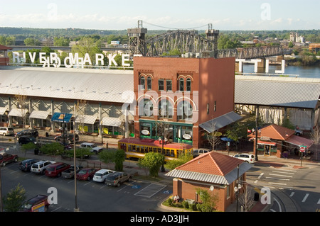 Stadtteil River Market in der Innenstadt von Little Rock Arkansas Stockfoto