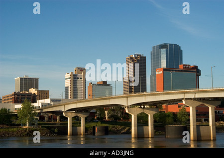 Die Skyline der Innenstadt von Little Rock Arkansas Stockfoto