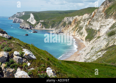 St. Oswald Bucht von Dungy Kopf blickt Durdle Door an der Küste von Dorset Stockfoto