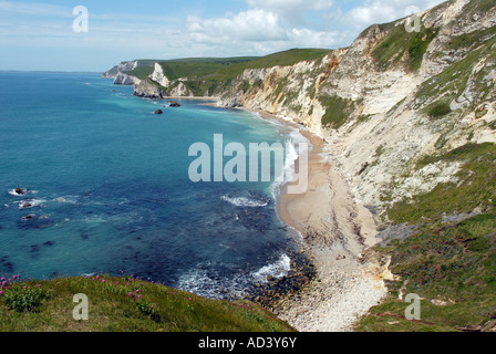 St. Oswald Bucht von Dungy Kopf blickt Durdle Door an der Küste von Dorset Stockfoto