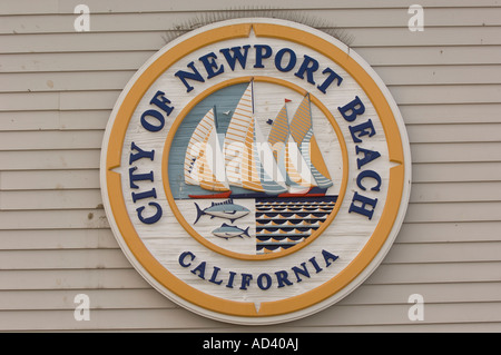Der Stadt Newport Beach, Kalifornien-Zeichen. Stockfoto