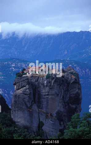 Das Kloster der Heiligen Dreifaltigkeit (Agia Triada) in Meteora, Griechenland Stockfoto