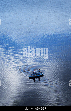 Angler am North dritten Stausee in der Nähe von Stirling Stockfoto