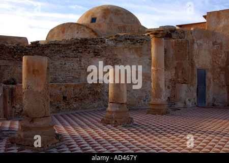 Antike Mosaiken, Esplanade, römische Villa Silini, Villa Sileen, Leptis Magna Libyen Stockfoto