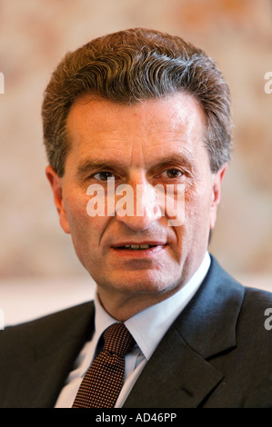 Günther Hermann Oettinger, deutscher Politiker (CDU, CDU), Ministerpräsident von Baden-Württemberg, Deutschland Stockfoto