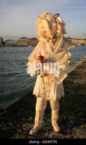 Porträt, Karneval in Venedig, Trägerin Maske Venedig, Veneto, Italien Stockfoto