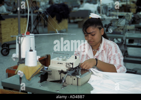 HONDURAS TEXTILE MAQUILA FABRIK FRAU ARBEITER SAN PEDRO SULA Stockfoto