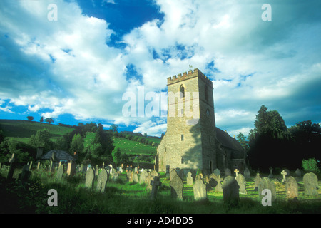 Whitney Church und Kirchhof in der Nähe von Hay on Wye Hereford Herefordshire England Großbritannien Vereinigtes Königreich Großbritannien Europa Stockfoto