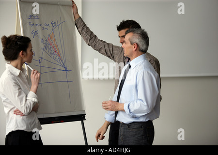 Profis, die Teilnahme an einer Präsenzschulung Handel Stockfoto