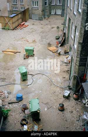 Der Hinterhof einer Baustelle Stockfoto