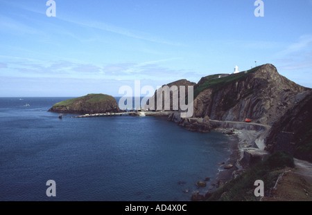 Hafen auf Lundy Insel im Kanal von Bristol England Stockfoto