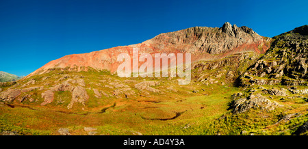 Krippe Goch roten Kamm Panorama auf Snowdon Yr Wyddfa North Wales Teil des Snowdon Horseshoe Stockfoto