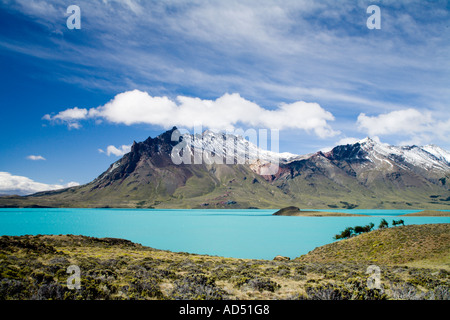 Cerro Mie und See Belgrano Stockfoto