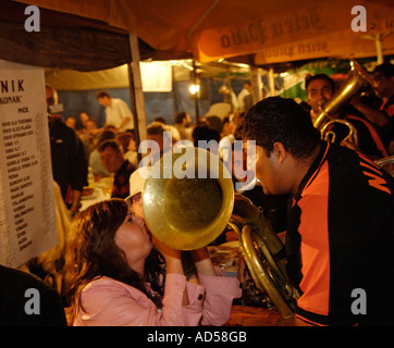 Balkan Brass Bands Musik Festival Guca / Serbien 2005, Musiker Stockfoto