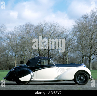 1939 Lagonda 'Le Mans' V12 Rapide Coupe. Zeigt die rechte Seite dieses klassischen Tourencoupés der 30er Jahre. Stockfoto