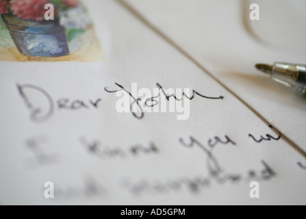 Dear John letter Stockfoto