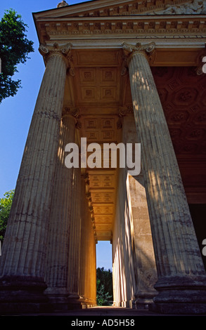 Klassische Tempel Stowe Gardens späten Sommernachmittag 3 Stockfoto