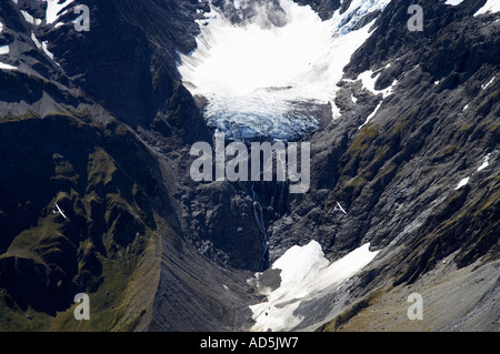 Segelflugzeuge und Huxley Gletscherflusses Memorial North Branch Südalpen Südinsel Neuseeland Stockfoto