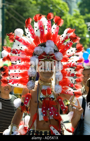 Mann-Teilnehmer in der jährlichen Gay Pride Parade in Vancouver BC Kanada am 5. August 2007 Stockfoto