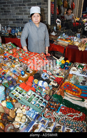 Tourismusmarkt im muslimischen Viertel beherbergt die Citys Hui Gemeinschaft Xian Stadt der Provinz Shaanxi, China Stockfoto