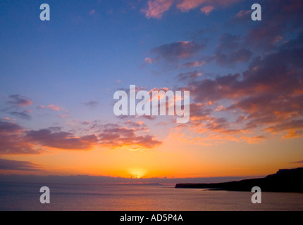 Sonnenuntergang über Kimmeridge Bay Dorset Stockfoto